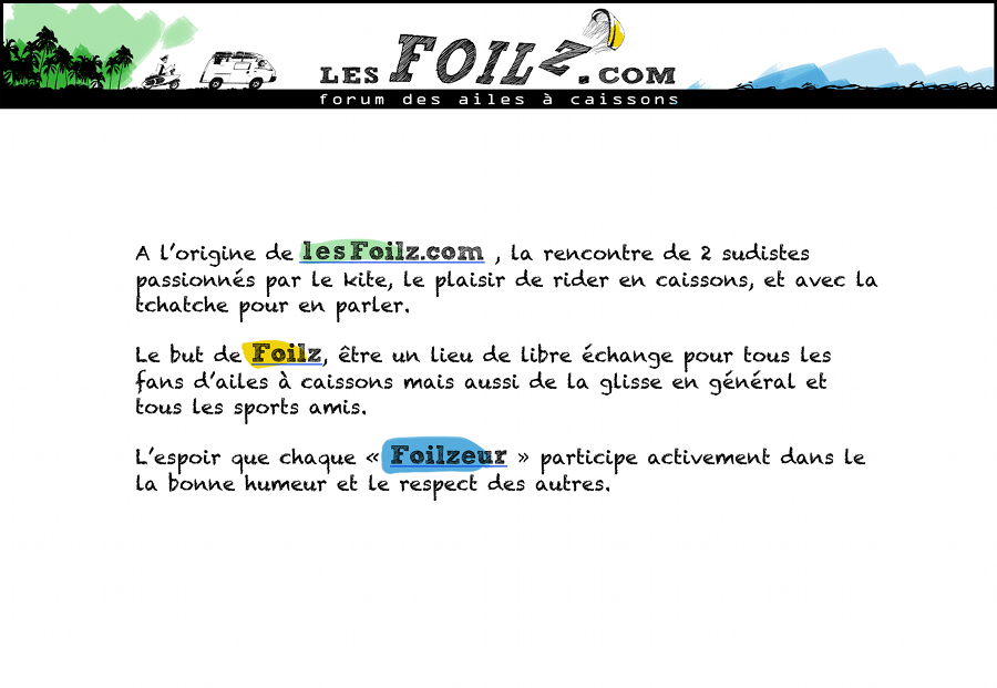 Bienvenue sur le forum LesFoilz.com